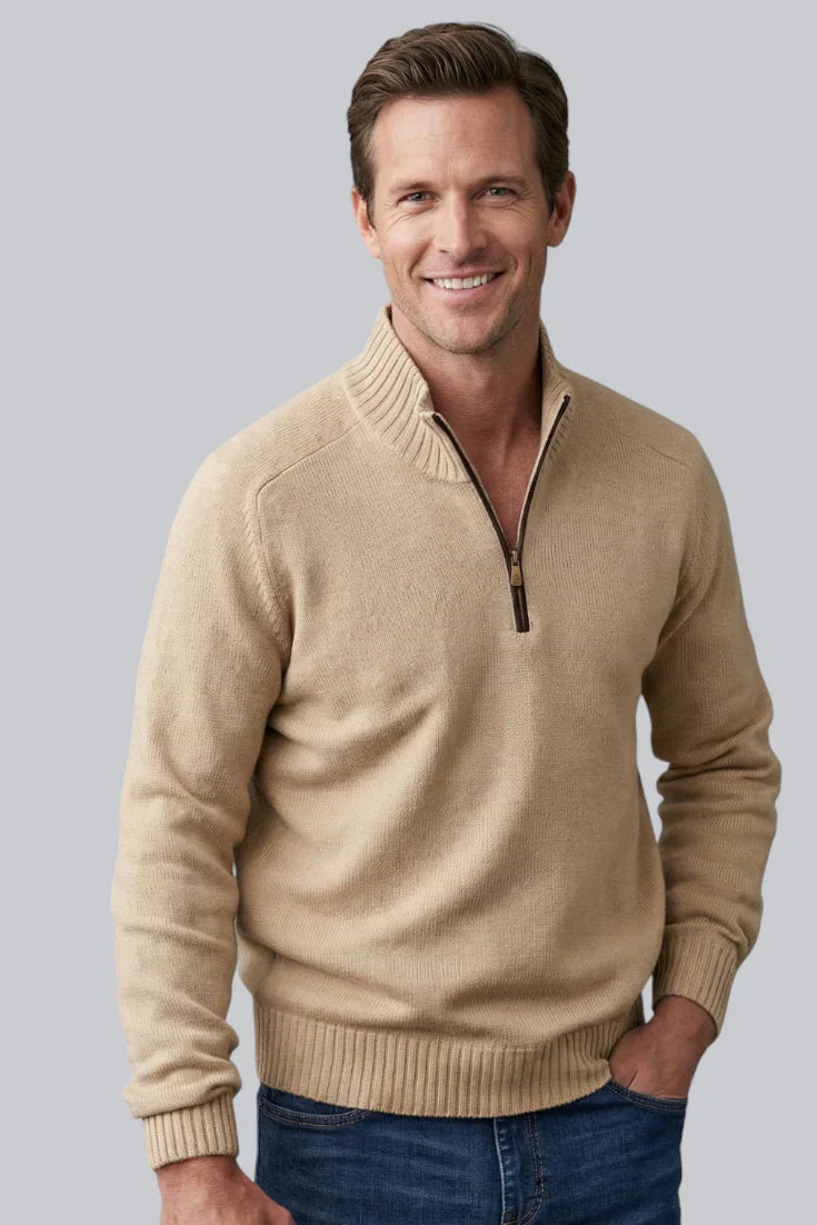Arvion | Men’s Quarter-Zip Knitted Jumper